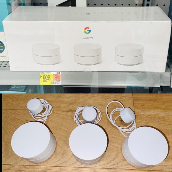 google Other - Google Wifi AC1200 Mesh Wifi Router 4500 Sq FtCoverage - 3 pack ($250 value)